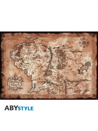 Plagát The Lord of the Rings Map