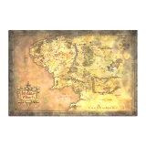 Plagát Lord of the Rings - Middle Earth Map