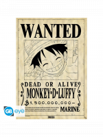 Plagát One Piece - Wanted Luffy Parchment