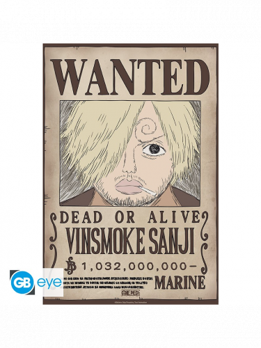 Plagát One Piece - Wanted Sanji Wano