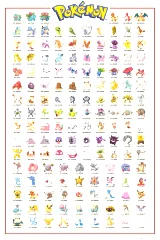 Plagát Pokémon - Kanto 151