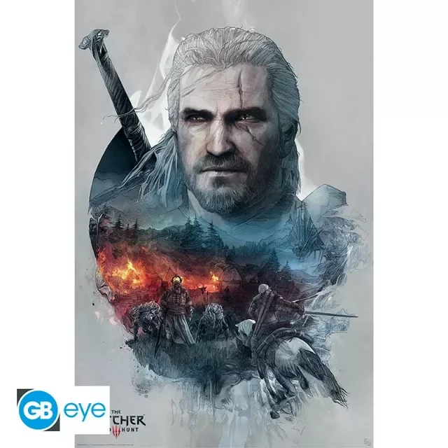 Plagát Zaklínač - Geralt Collage