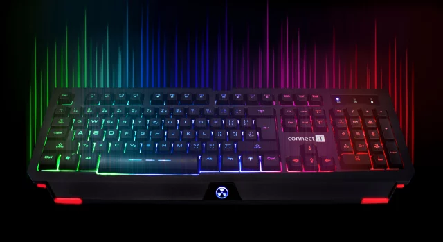 Herná klávesnica Connect IT - Battle RNBW (čierno-červená) [česká verzia]