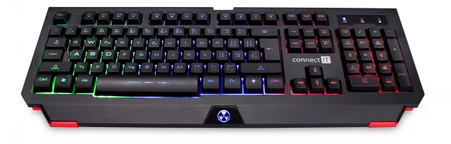 Herná klávesnica Connect IT - Battle RNBW (čierno-červená) [česká verzia]