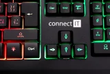 Herná klávesnica Connect IT - Battle RNBW (čierno-červená) [česká verzia]
