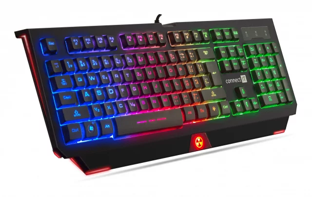 Herná klávesnica Connect IT - Battle RNBW (čierno-červená) [česká verzia]