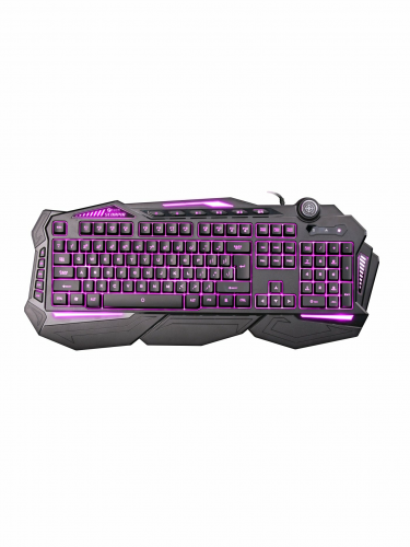 Herná klávesnica C-TECH Scorpia (GKB-107), CZ/SK, 6 farieb podsvietenia, programovateľná, čierna, USB (PC)
