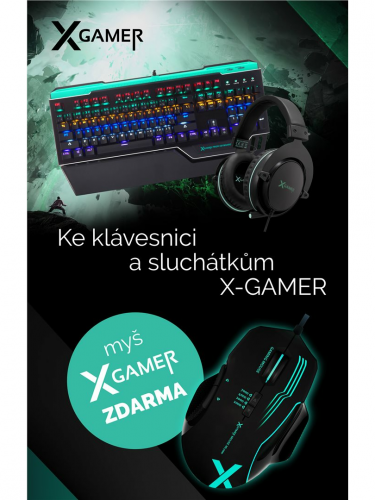 Set X-Gamer - klávesnica + myš + headset (PC)