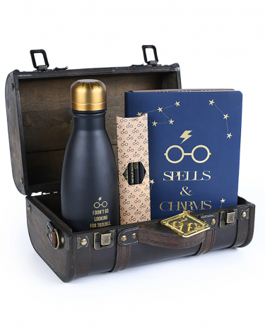 Darčeková sada Harry Potter - Trouble Finds Me Trunk Gift Set (lahev, zápisník, klíčenka, tužky)