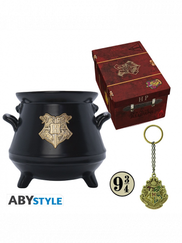 Darčekový set Harry Potter - Gift Set Premium (hrnček, odznak, kľúčenka)