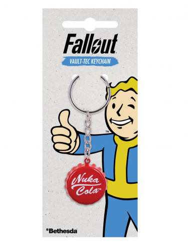 Kľúčenka Fallout 4 - Zátka od Nuka Coly (červená)