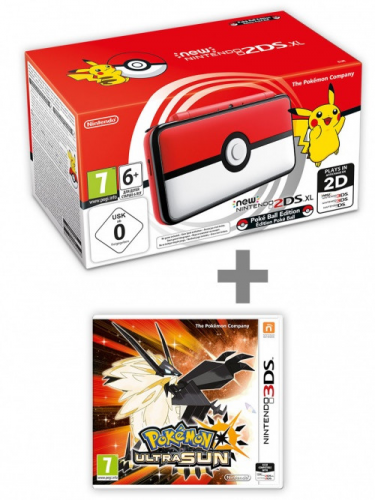 Konzola New Nintendo 2DS XL Poké Ball Edition + Pokémon Ultra Sun (3DS)