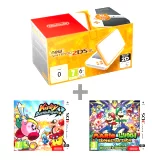 Konzola New Nintendo 2DS XL White & Orange + Kirby:BR + M&L:Superstar Saga