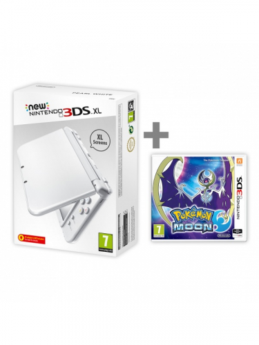 Konzola New Nintendo 3DS XL (biela) + Pokémon Moon (WII)