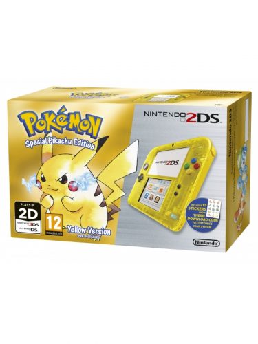 Konzola Nintendo 2DS (Transparent Yellow) + Pokémon Yellow (3DS)
