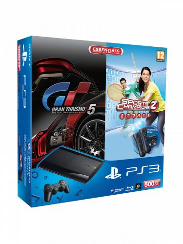 Konzola Sony PlayStation 3 Super Slim (500GB) + 2x MOVE ovládač + kamera + Gran Turismo 5 + Sports Champions 2 (PS3)