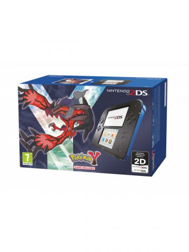 Konzola Nintendo 2DS (čierno-modrá) + Pokemon Y (WII)