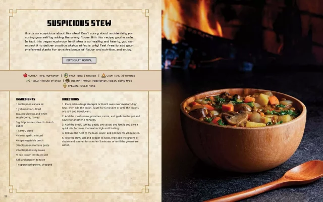 Kuchárka Minecraft - Gather, Cook, Eat! Official Cookbook