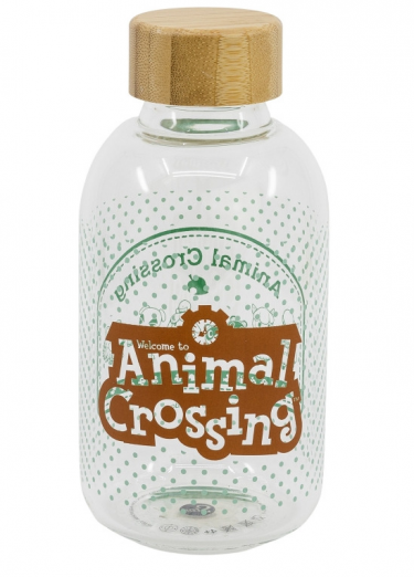 Fľaša na pitie Animal Crossing - Logo (sklenená)