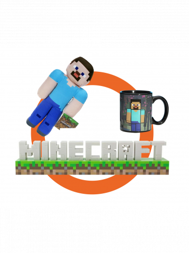 Výhodný set Minecraft Steve - Plyšák, lampička, hrnček