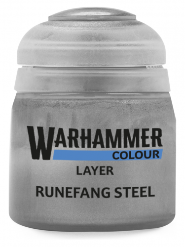 Warhammer Colour Layer Paint (Runefang Steel) - krycia farba, oceľová