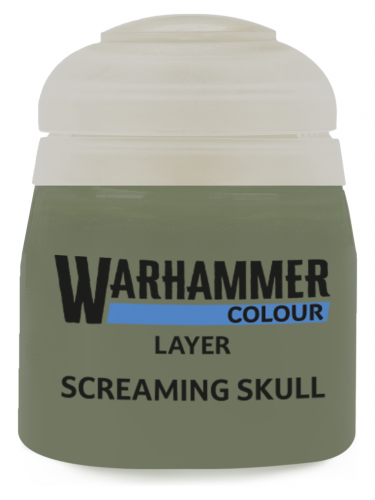 Warhammer Colour Layer Paint (Screaming skull) - krycia farba, sivá
