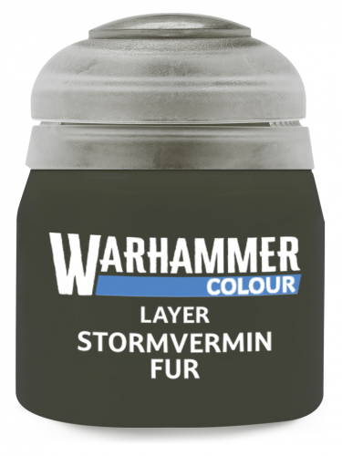 Warhammer Colour Layer Paint (Stormvermin Fur) - krycia farba, šedá