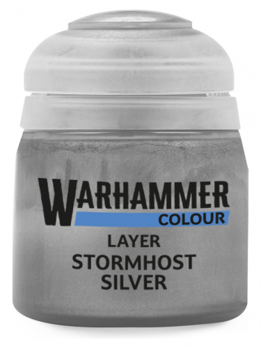 Warhammer Colour Layer Paint (Stormhost Silver) - krycia farba, strieborná