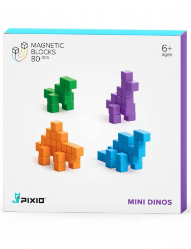Magnetická stavebnica PIXIO - Mini Dinos (Story Series)