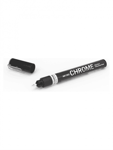 Farbiaca fixka AK - Chrome metallic liquid marker (strieborná)