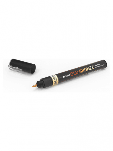 Farbiaca fixka AK - Old bronz metallic liquid marker (starý bronz)