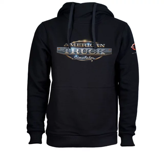 Mikina American Truck Simulator - Čierna s logom 
