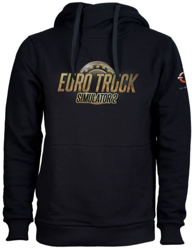 Mikina Euro Truck Simulator - Čierna s logom 