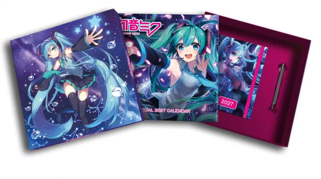 Darčekový set Hatsune Miku - kalendár 2027, zápisník, pero