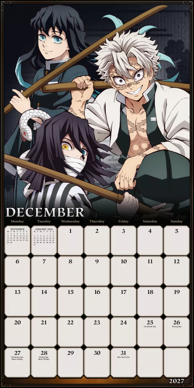 Kalendár Demon Slayer 2027 - Anime