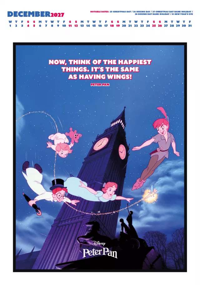 Kalendár Disney Classics Deluxe - Quotes 2027 (A3) - Disney rozprávky