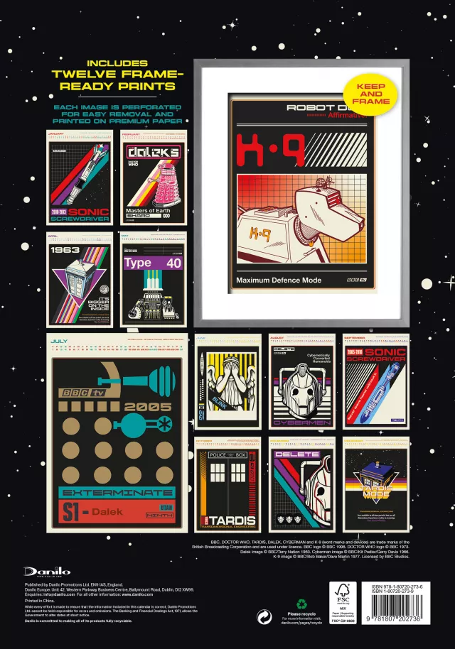 Kalendár Doctor Who Classic Deluxe 2027 (A3)