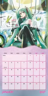 Kalendár Hatsune Miku 2027 - Anime
