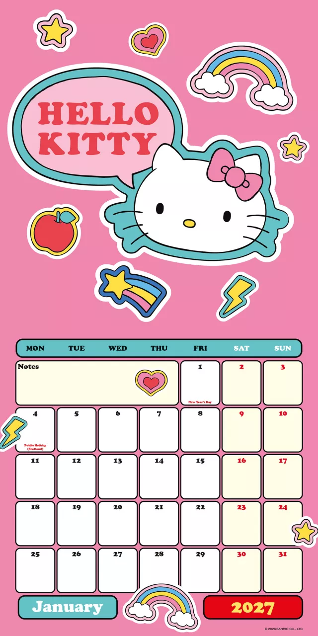 Kalendár Hello Kitty & Friends 2027