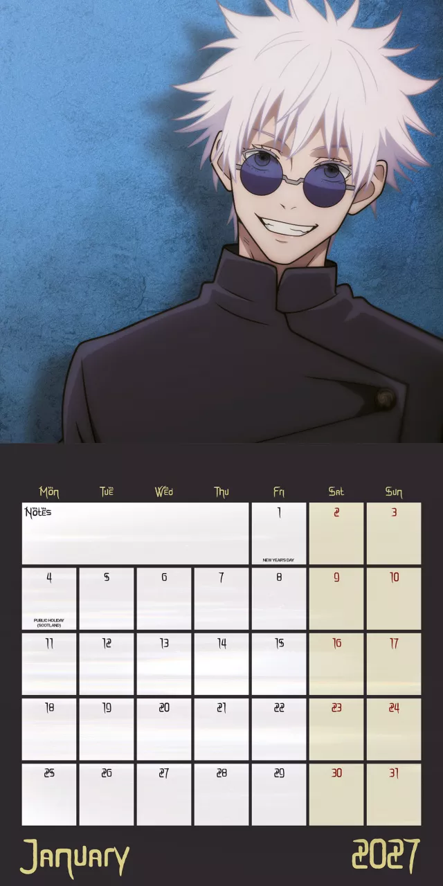Kalendár Jujutsu Kaisen 2027 - Anime