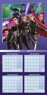 Kalendár KPop Demon Hunters 2027 (16 mesiacov)