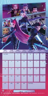 Kalendár KPop Demon Hunters 2027 (16 mesiacov, multi-language)