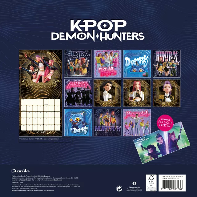 Kalendár KPop Demon Hunters 2027