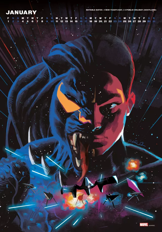 Kalendár Marvel Deluxe 2027 (A3)