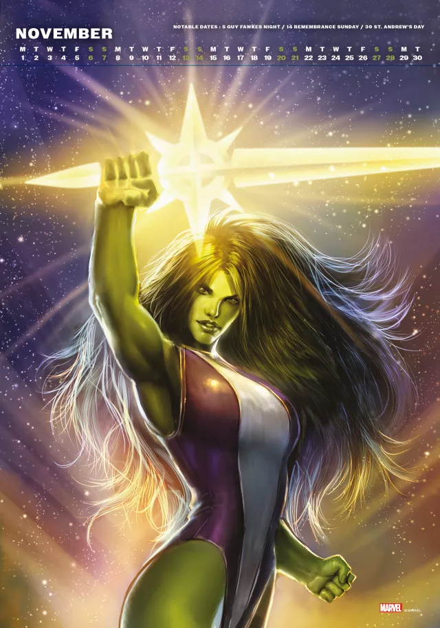 Kalendár Marvel Deluxe 2027 (A3)