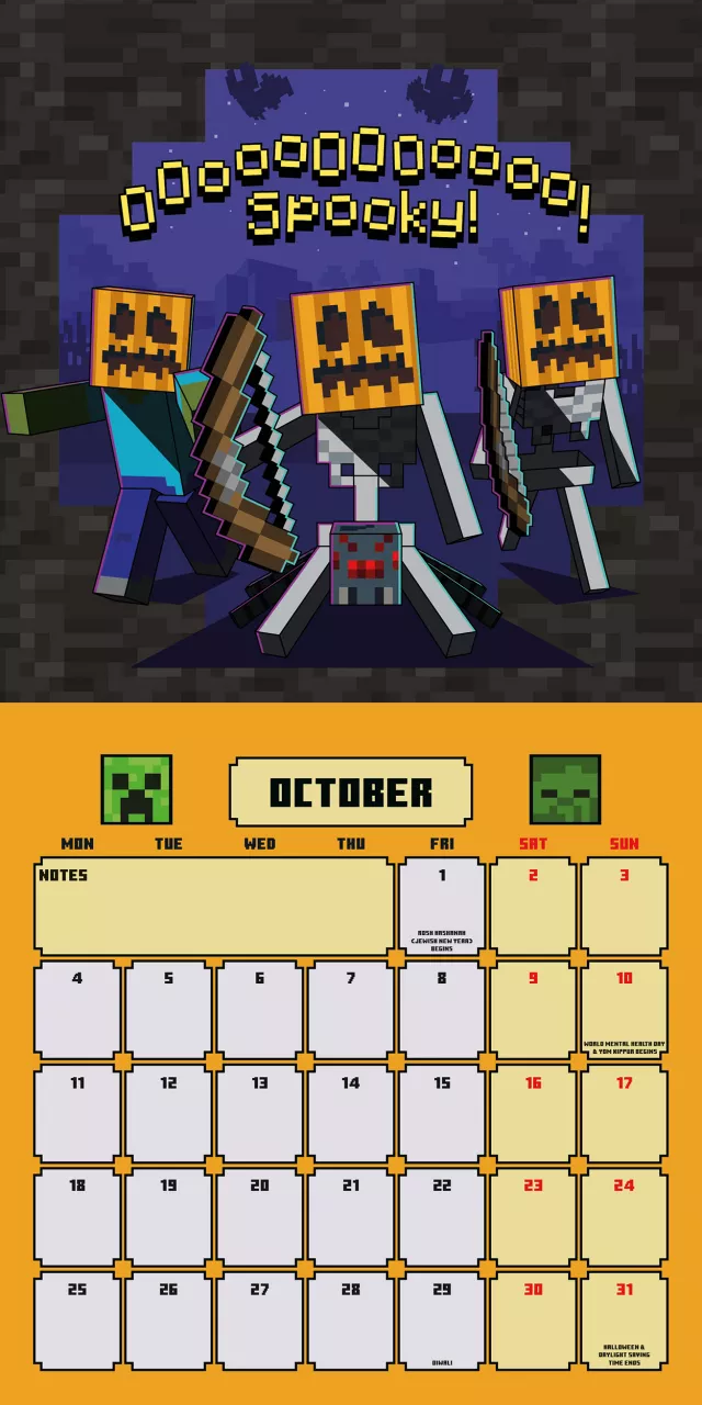 Kalendár Minecraft 2027
