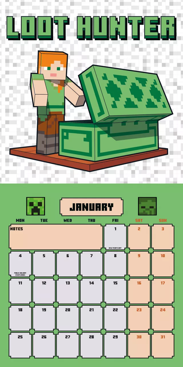 Kalendár Minecraft 2027