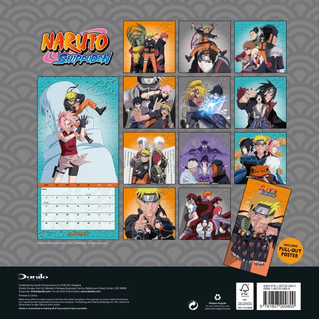 Kalendár Naruto Shippuden 2027 - Anime