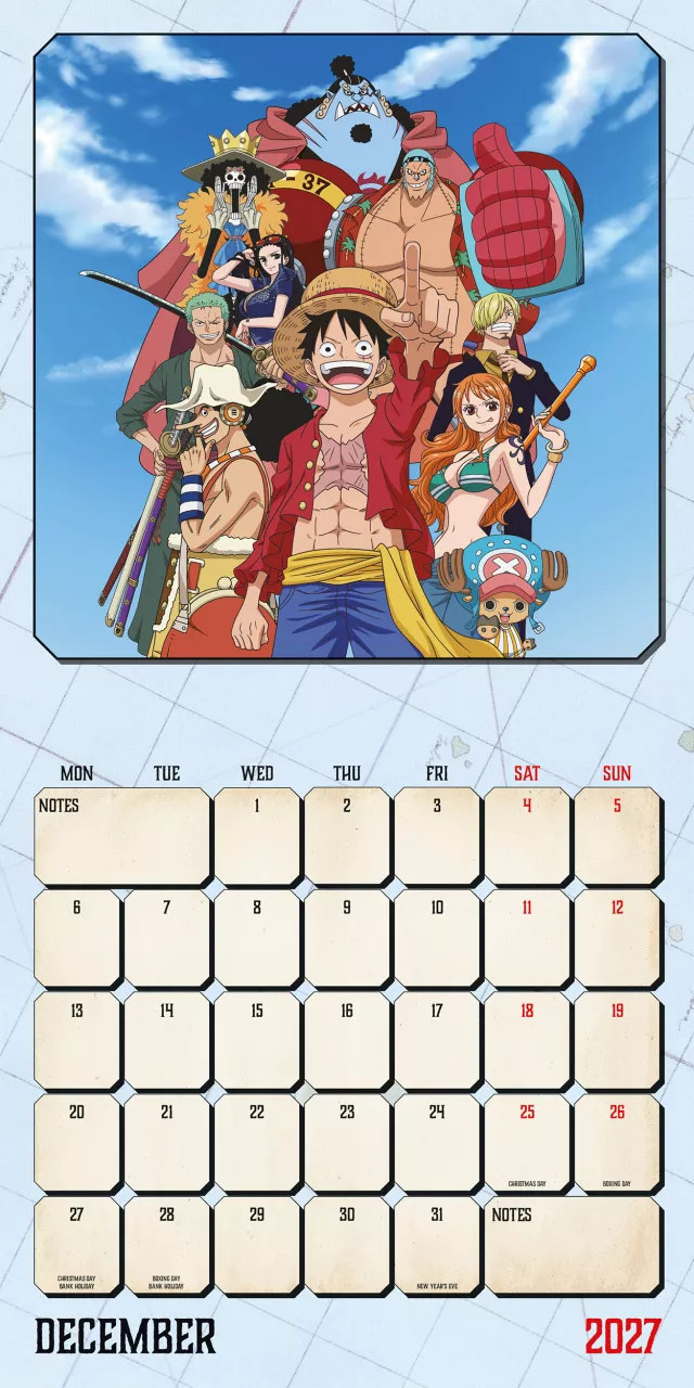 Kalendár One Piece 2027 - Anime