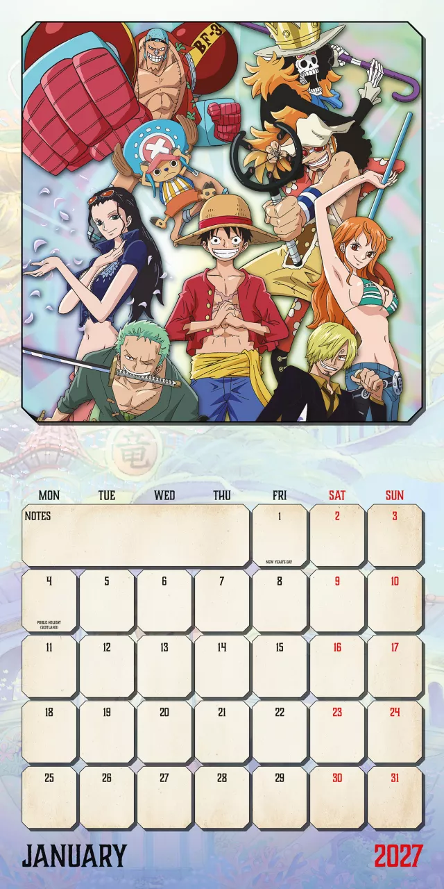 Kalendár One Piece 2027 - Anime